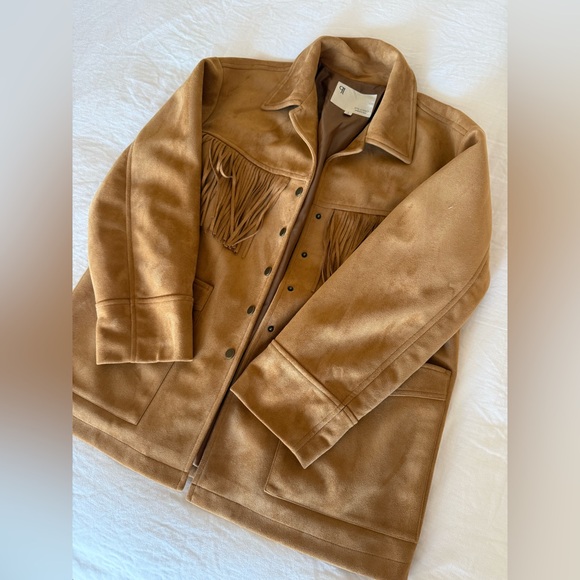 Anthropologie Jackets & Blazers - ANTHROPOLOGIE PILCRO FAUX-SUEDE FRINGE JACKET